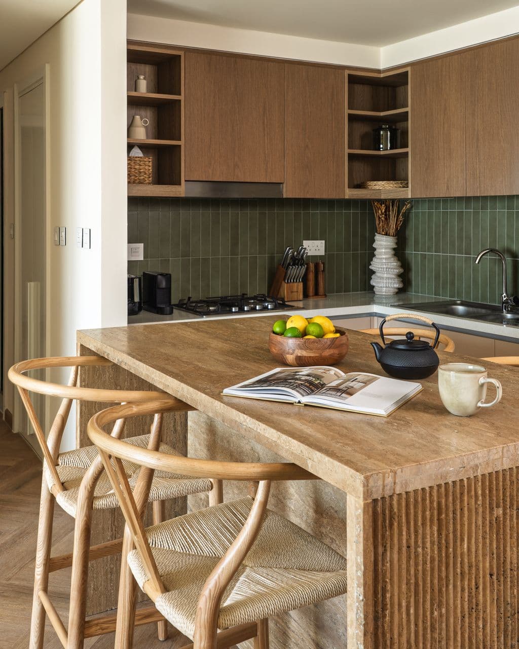 Artisan handcrafting furniture in our Dubai workshop