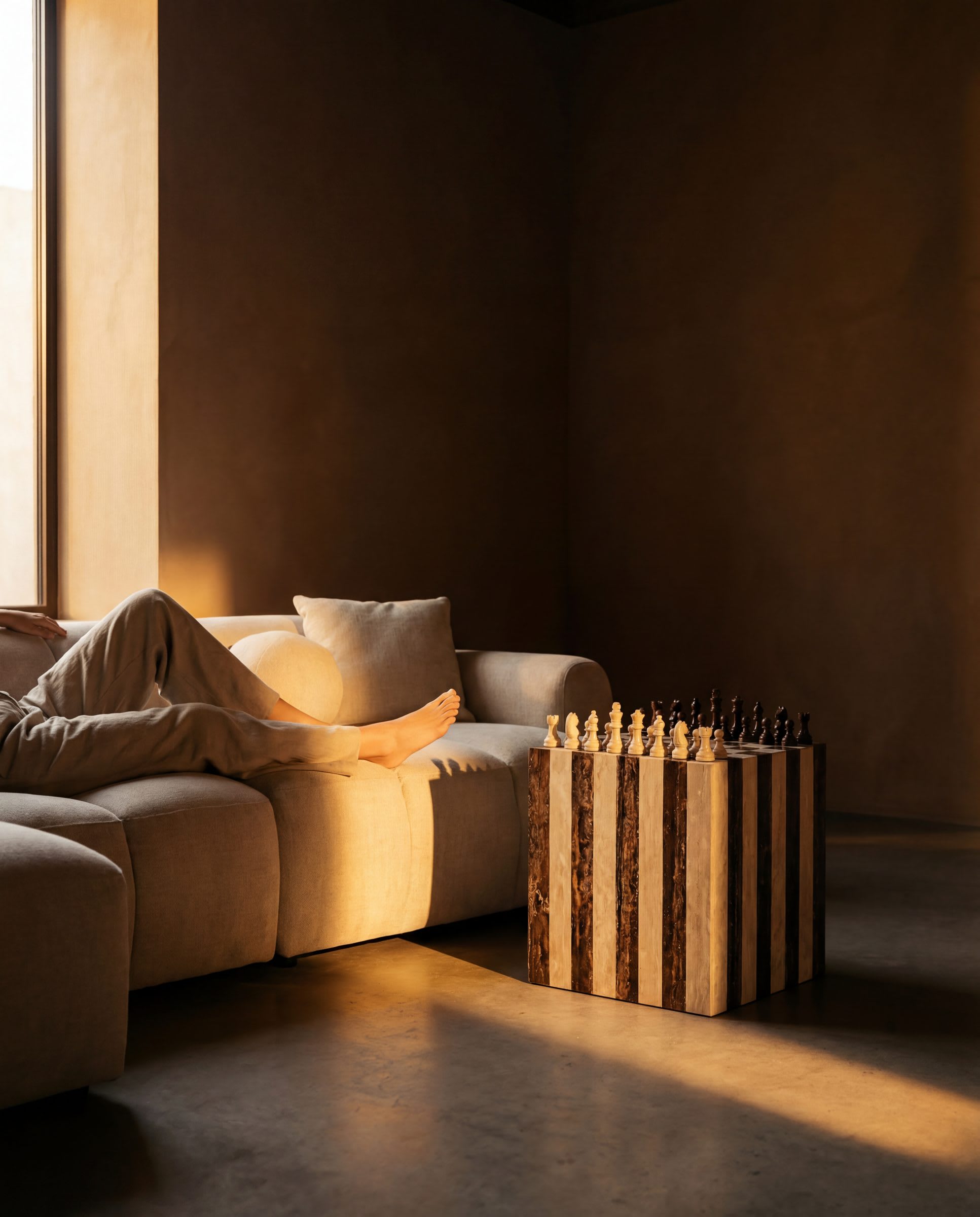 Checkmate Side Table in Seraya Residence